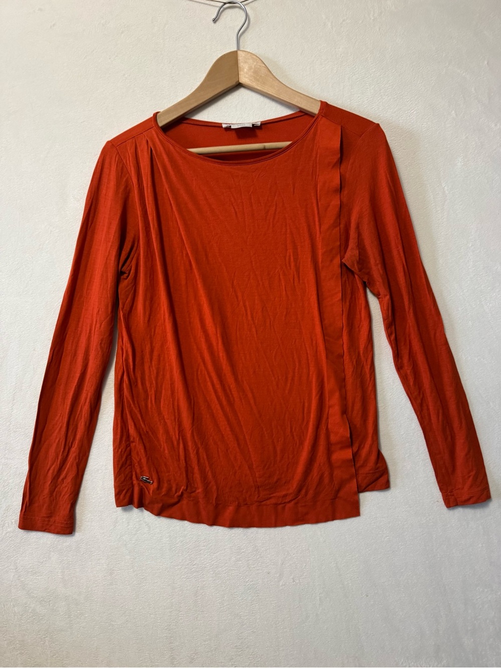 Lacoste Women's Long Sleeve Top in Rust Orange